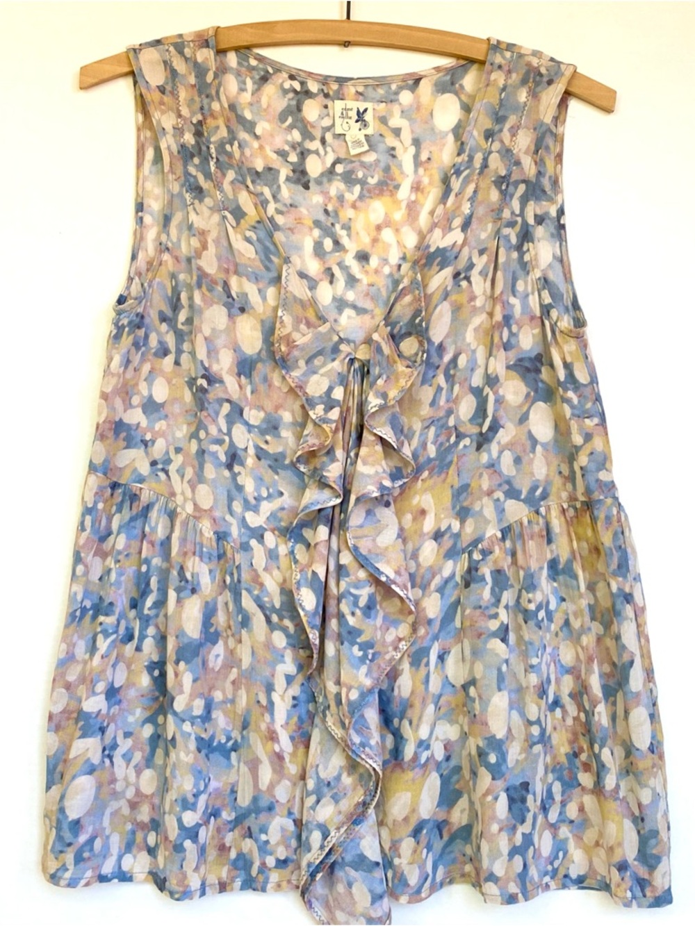 Anthropologie Floral Women's Pastel Floral Blouse